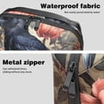 thumbnail image 4 of Crow Oxford Fabric Digital Pouch for Electronic Devices, Waterproof Travel Case for Cell Phone Charger, Hard Drive, and Cords - 5.9x9.44x3.14 inches, 4 of 6