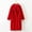 Red, variant on Long Cardigan Open Front Sweater Lapel Button Solid Color Winter Thermal Coat (M, Red)