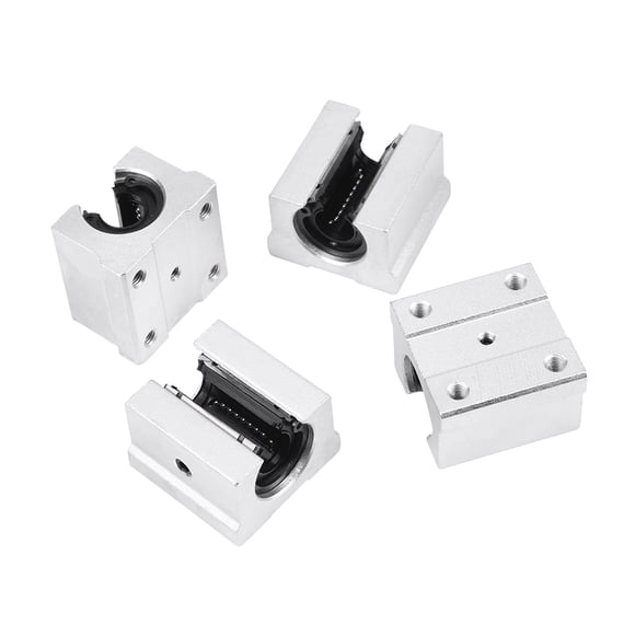 Qiilu Rail Guide Shaft ,Linear Guides bearing,2PCS SBR12-500mm 12MM Linear Bearing Rail Slide Guide Shaft + 4Pcs SBR12UU Blocks