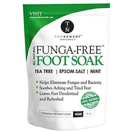 Tea Tree Oil Foot Soak with MSM, Epsom Salt & Mint, Feet Soak Helps Toenail System, Athletes Foot & Stubborn Foot Odor - Foot Bath Salt Softens Calluses & Soothes Sore Tired (Best Way To Soak Your Feet)