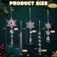 thumbnail image 3 of Adornos navideños con forma de copos de nieve de acrílico rosa OuMuaMua, 32 unidades, 3 of 7