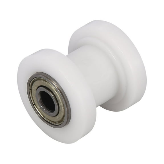 8mm Hole Chain Roller Pulley Slider Tensioner Wheel Guide White for Motorcycle Motorbike ATV
