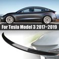 thumbnail image 5 of Auto fibra de carbono textura cola ala alerón trasero tronco alas Compatible con Tesla modelo 3 Carevas Decoración del ala de cola, 5 of 5
