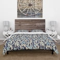 thumbnail image 3 of Designart 'Rhombuses in Beige and Blue' Modern & Contemporary Duvet Cover Set, 3 of 4
