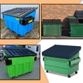 thumbnail image 6 of Dumpster Cover 12 Oz Waterproof - 100% Weather Resistant Garbage Can Top Cover with 4 Corner Elastic - Customize Patio Cover / Dumpster Tarp with Logo & Image (72"W x 40"D x 15"H, Blue), 6 of 7