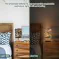 thumbnail image 5 of WOBOGO Pink Rose Bedroom Table Lamp USB Power Connector Wooden Base Round Linen Shade For Living Room Desk, 5 of 7