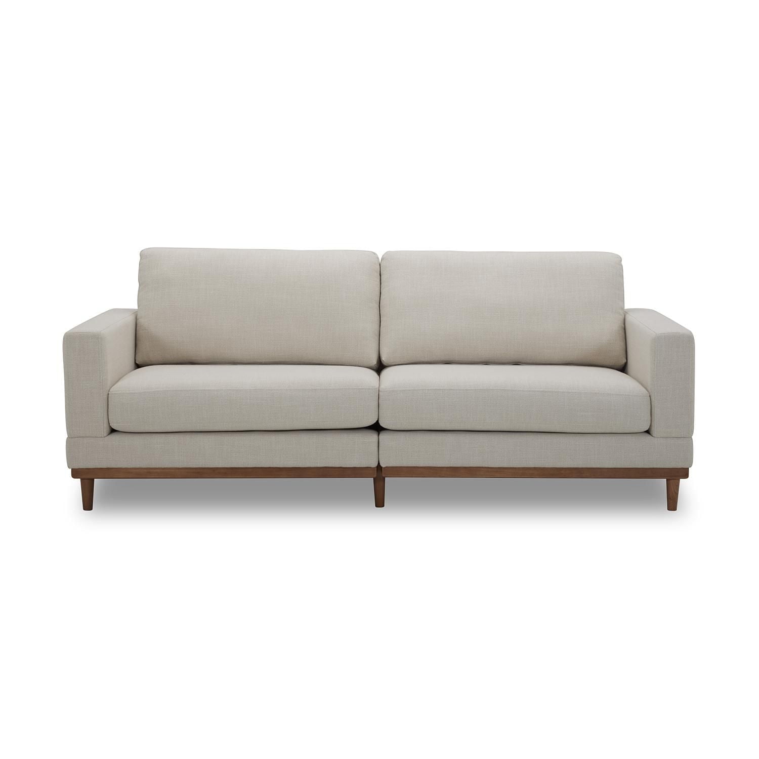 Better Homes & Gardens Springwood Wood Frame 83.46" Sofa, Light Honey