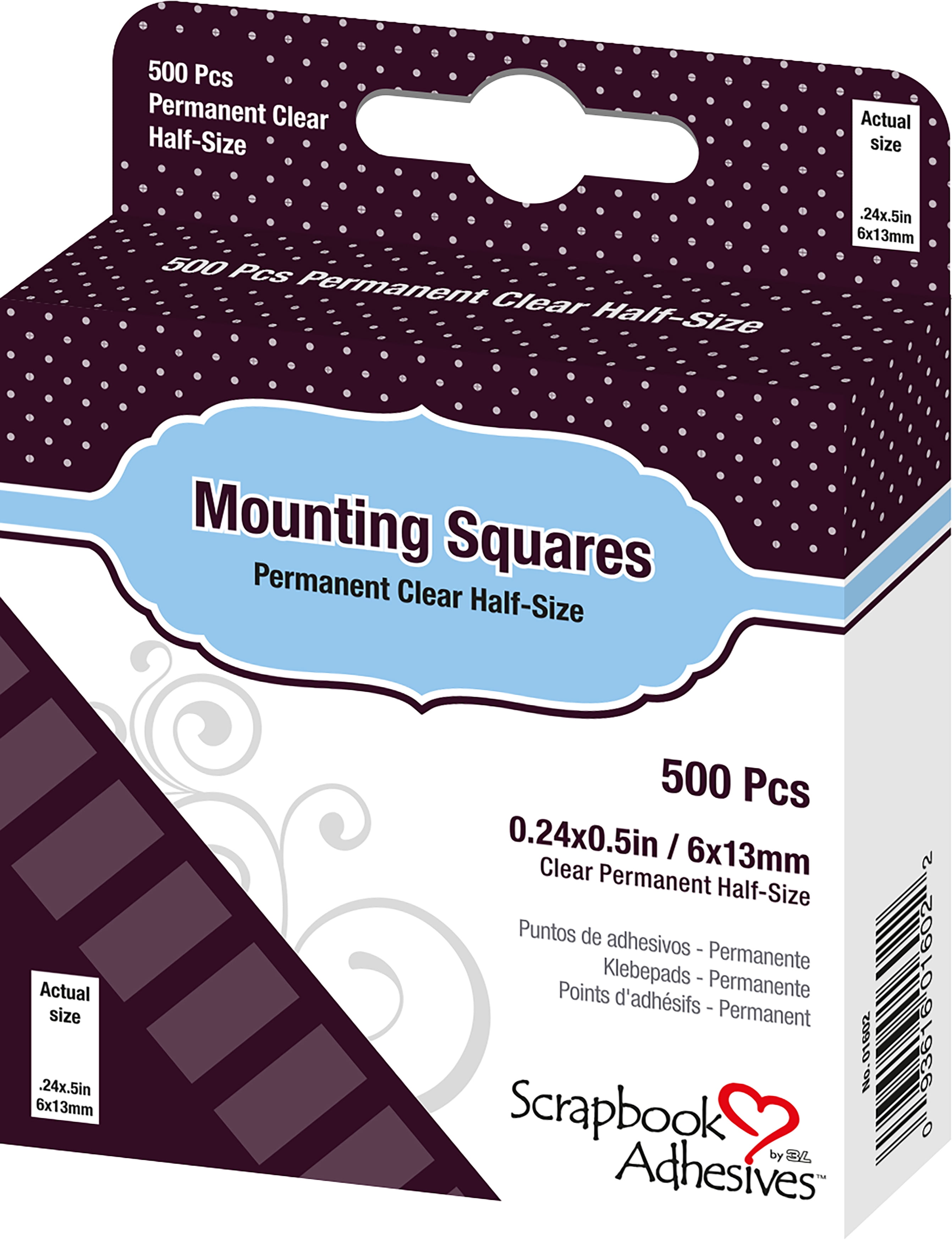 Scrapbook Adhesives by 3L Scrapbook Adhesives Mounting Squares, Clear