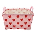 thumbnail image 2 of Red Pink Heart Fabric Storage Basket, Foldable Baskets for Organizing, Shelf Baskets, Closet Organizers and Storage, 15'' x 10'' x 10'', E, 2 of 9