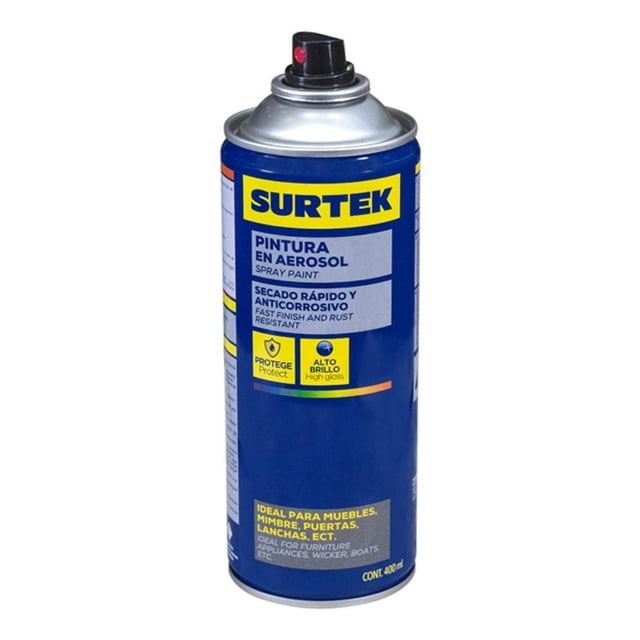 Pintura Aerosol Spray SURTEK Lata Metálico Azul 400 Ml AEM407