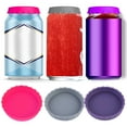 thumbnail image 3 of Hloma 2 Pcs/Set Silicone Coke Can Covers No Odor Leak-proof Flexible Reusable Food Grade Leak Proof Protection Soda Silicone Can Lids for Kitchen, 3 of 8