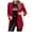 Red, variant on Meichang Women's 2023 Solid Jacket Casual Lapel Double Breasted Blazers Long Sleeve Trench Work Office Coat With Pockets Elegant Cardigan