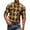 Blue, variant on Mens Shirts, Awwp Autumn 3D Printed Plaid Single Breasted Long Sleeve Shirts for Men Navy XXL