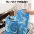 thumbnail image 5 of Blue White Tie Dye Swirl Pattern Bathroom Rugs Mat,Non Slip Microfiber Bathroom Rug,Rubber Backing,Soft Bathroom Mats for Bathroom Floor,Tub and Shower,47x17in(120x43cm), 5 of 5