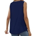 thumbnail image 5 of HOWPAY Sleeveless T Shirts for Women Oversized Crew Neck Basic Tee Solid Color Casual Loose Fit Summer Baggy Comfy Soft Y2K Streetwear Blue M, 5 of 5