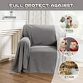 thumbnail image 3 of Dark Couch Covers for Sectional Sofa Couch Cover L Shape Couch Covers for Dogs Washable Couch Cover Banket Modern Sofa Slipcovers Super Soft Sofa Towel for Kids Pets ” x ”, 3 of 9