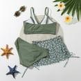 thumbnail image 4 of 8-12 Years Big Girl's 3 Piece Swimsuits Printed Bikini Bathing Suit with Cover Up UPF 50+, 4 of 12