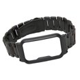 thumbnail image 1 of Bracelet de Montre en Acier Inoxydable avec Pare-Chocs de Protection Noir, Design 2 en 1, Réglable, Grande Protection, 1 of 8