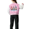 thumbnail image 7 of Staki Children's Hoodie for Autumn Winter Kids Baseball Jacket Long Sleeve Chritmas Varsity Jackets for Boys and Girls Buttons Coat(Pink,11-12 Years), 7 of 7