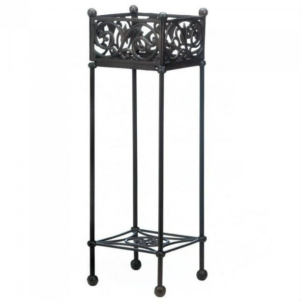 Tall Square Cast Iron Plant Stand