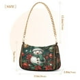 thumbnail image 3 of ALAZA Snowman Christmas Poinsettia Flower Women's Chain Shoulder Bag Hobo Handbag Tote Crossbody Purse, 3 of 7