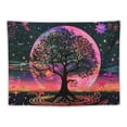 thumbnail image 5 of Fenyluxe  Tree of Life Tapestry Hippy Sun and Moon Tapestry Flower Vines Tapestry Hippie Tapestry for Wall Hanging Bedroom Home Decor 60x50inch, 5 of 6
