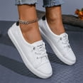 thumbnail image 6 of Mostsola Loafers for Women Lace up White Sneakers Casual Lightweight Soft Slip on Flats Shoes, 6 of 8