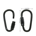thumbnail image 5 of Pack of 24 D Ring Locking Climbing Backpack Keychains Carabiner Keychain Mini Hooks Spring Lock Climbing Carabiners Clips Holder Gifts for Traveling Black, 5 of 5