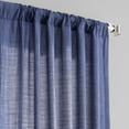 thumbnail image 2 of Prussian Blue Designer Shantung Faux Silk Curtain (1 Panel), Prussian Blue, 50W X 108L, 2 of 6