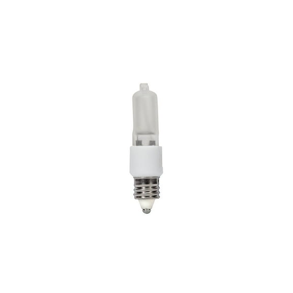 Satco S4490 - 40 watt; Halogen; T3; Frosted; 3000 Average rated Hours; 560 Lumens; Mini Cand base; 120 volts