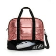 thumbnail image 3 of Justice Color Blocked Duffel Shiny Nylon Puff, 3 of 5