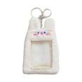 thumbnail image 3 of KLKCMS Plush Keychain Holder Photo Sleeves Plush Protective Case for Bus Card white, 3 of 9