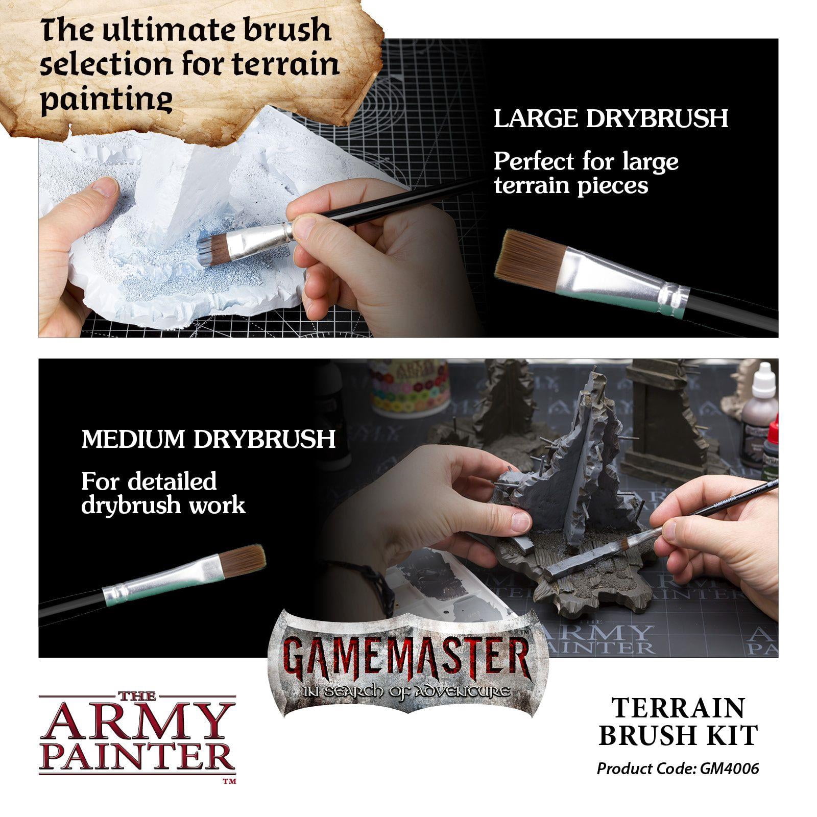 Army Painter, The Gamemaster Terrain Brush Kit New