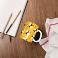 thumbnail image 4 of Yiaed Cute Bee Butterfly Yelllow Print Ceramics Coffee,Large Handle Design,Extra Large Tea and Coffee Cup for Office and Home Mugs, 4 of 6