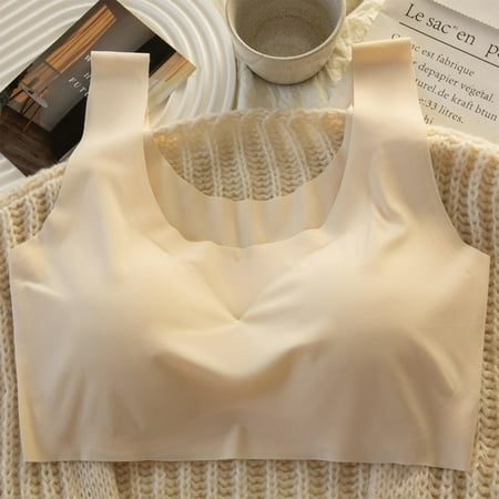 Cavosen Wireless Bras for Women Push up Ice Silk Seamless Everyday Bras Wirefree Gathered Together Beautiful Back Solid Bralette U-Shaped Comfortable Breathable Underwear