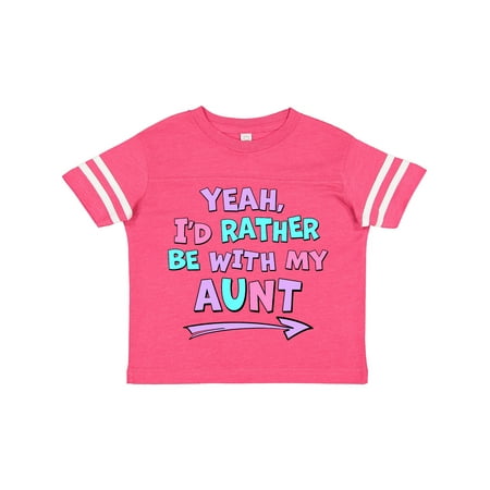 

Inktastic Yeah I d Rather Be with My Aunt in Pink Blue and Purple Gift Toddler Boy or Toddler Girl T-Shirt