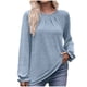 thumbnail image 2 of ICHUANYI Liquidación Camiseta holgada de manga larga con cuello redondo y moda para mujer ICHUANYI WER2023082202781, 2 of 6