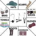 thumbnail image 4 of Ganchos para lavandería, pinzas para botas, alfileres portátiles para colgar, perchas organizadoras de armario de acero inoxidable, perchas de viaje para el hogar, para sombreros, pantalones, toallas, calcetines, bolsos, bolsos, ropa interior, pantalones vaqueros (negro, 20) Vhermosa WRJM-179, 4 of 7
