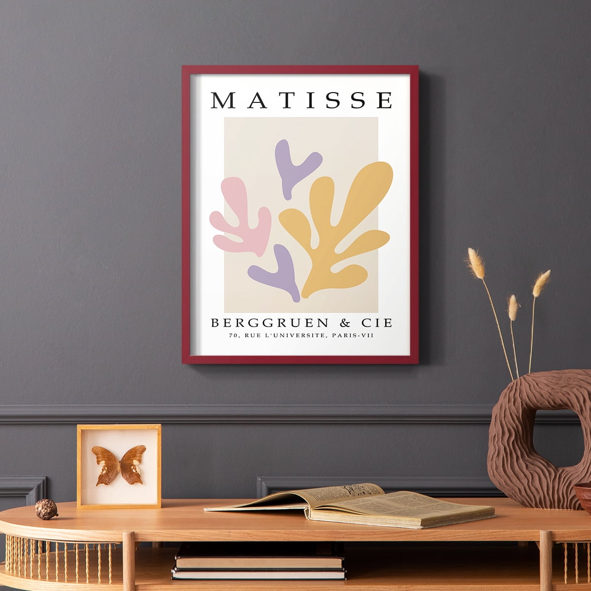 Matisse CCCXXXIV in Red Solid Wood 16 x 20 Framed Print