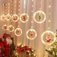 thumbnail image 2 of Christmas Cartoon Curtain String Lights, Festive Holiday Window Hanging Light Decorations, LED Cartoon Modeling Curtain Lights for Home Indoor Decor, 2 of 8