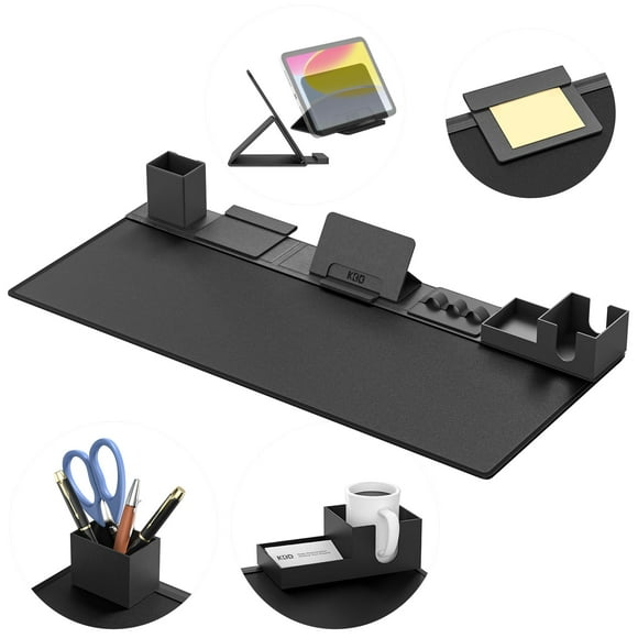 KDD Ensemble de Tapis de Bureau et Organisateur, Tapis de Souris 6 en 1 avec Accessoires de Rangement Magnétique pour Bureau DIY pour Support de Téléphone et Tablette/porte-Gobelet/porte-Cartes/pe