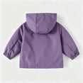 thumbnail image 7 of FAVIPT Boys Waterproof Coat Long Sleeve Zip Up Windproof Hooded Jackets Lightweight Outdoor Coats with Zipper Pockets Purple,9-10 Years, 7 of 7