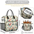 thumbnail image 5 of OBREWU Pioneer Flower Womens Lunch Box for Work,Insulated Large Pioneer Flower Lunch Bag for Women,Loncheras Para Mujer,Leakproof Adult Lunch Bag for Work,Beach,Travel,Picnic,Camping, 5 of 7