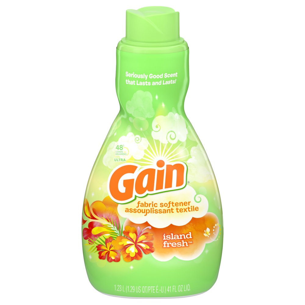 Gain Liquid Fabric Softener, Island Fresh, 48 Loads 41 fl oz Walmart