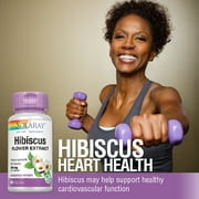 Solaray Hibiscus Flower Extract Capsules | Healthy Cardiovascular Function Support | Non-GMO, Vegan | 60 VegCaps