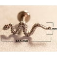 thumbnail image 7 of Tiny Snake Cartilage Earring, 316L Surgical Steel threaded Conch Snake Stud, Flat Back Tragus Earring Cartilage Piercing Nap earring, 7 of 7
