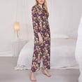 thumbnail image 3 of Balery Skull rock music record Conjunto de Pijama con Estampado para Mujer, Conjunto de Dos Piezas con Manga Larga, Ropa de Dormir Suave con Bolsillos, Pijamas Cómodos-Medium, 3 of 7