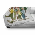 thumbnail image 3 of Retirement Party Soft Flannel Fleece Throw Blanket, Group of Seniors with a Young Dancer Doing Line Dance During Holiday, Cozy Plush for Indoor and Outdoor Use, 60" x 80", Multicolor, by Ambesonne, 3 of 6