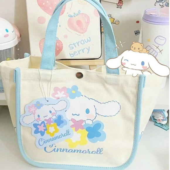 Bolsa de lona Kawaii My Melody, bolso de hombro de dibujos animados, bolsa de almacenamiento de gran capacidad para estudiantes, regalo para niñas lindas, accesorios de Sanrios