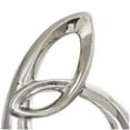 thumbnail image 4 of 14" x 25" Silver Ceramic Looped Abstract Sculpture with Black Block Base, by DecMode, 4 of 10
